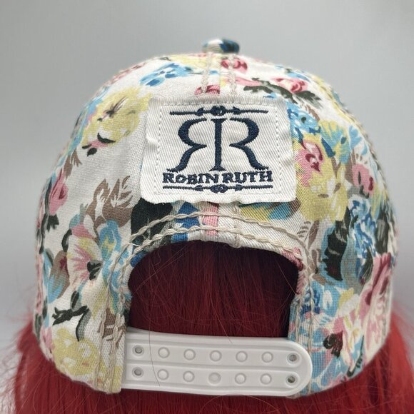 Robin Ruth Adult Floral Switzerland Hat Script Logo Thick Stitch Snap Back Cap - Picture 5 of 12